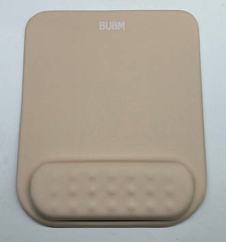 Килимок для миші BUBM із подушкою під зап'ястя бежевий