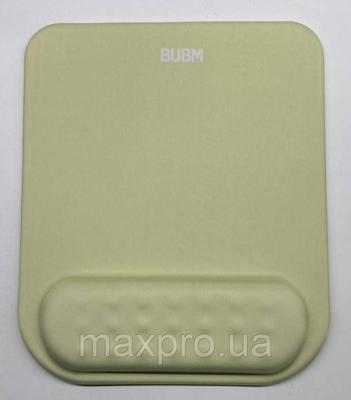 Килимок для миші BUBM із подушкою під зап'ястя оливковий