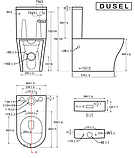 Унітаз-компакт DUSEL SABRINA DTPT10213430P з бачком плавнопадаюче сидіння Soft Close дюропласт, фото 5