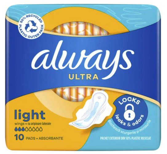 Гігієнічні прокладки Always Ultra Light, 10шт, фото 1