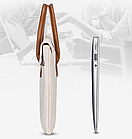 Сумка для ноутбука жіноча синя 15,6-16" з зовнішнею кишенею та клапаном на магнітах, фото 8