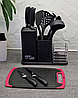 Кухонне приладдя для готування їжі 14 предметів, набір ножів з підставкою і обробною дошкою, фото 4