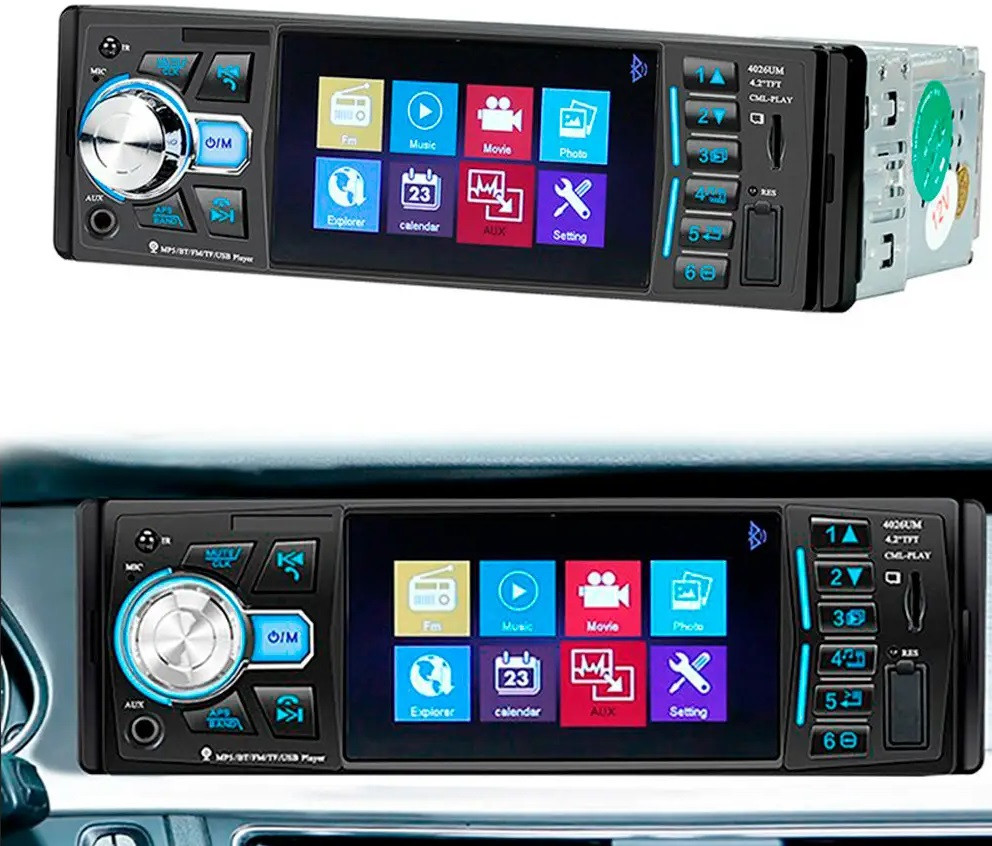 Pioneer 4026UM ISO — екран 4,1" + DIVX + MP3 + USB + SD + Bluetooth