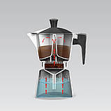 Кавоварка гейзерна 450 мл "Espresso Moka" Maestro MR-1666-9 - MegaLavka, фото 3