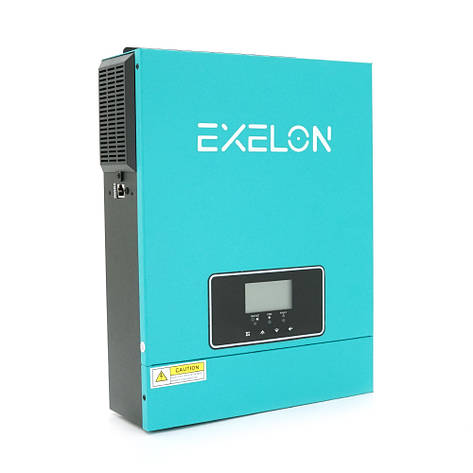Інвертор Exelon EXS-3000/24, 3200VA, 24V, струм заряду 0-60A, MPPT (30-400VDC, 80A), 357x273x95mm, 4.8 kg, фото 1