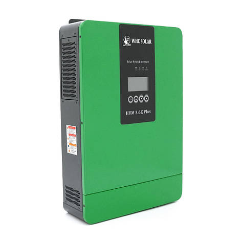 Гібридний інвертор HVM-3.6KW PLUS, 3600W, 24V, струм заряду 0-100A, 40-450V, MPPT (10А, 450 Vdc), фото 1