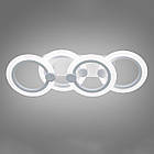 Світлодіодна люстра 50 Вт з підсвічуванням основи та пультом д/к колір каркасу білий D-H9133/2+2WH LED 3color, фото 4