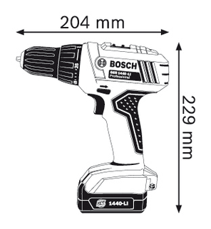 Акумуляторний дриль-шурупокрут Bosch GSR 1440-LI Professional, фото 2