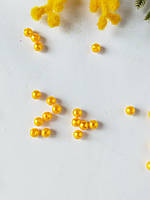 Намистини перлини 8 мм, упаковка 100 г, жовтий №16