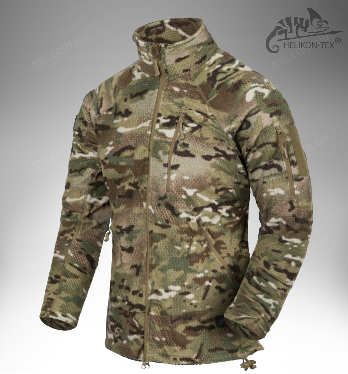 Універсальна тактична флісова кофта Helikon-Tex ALPHA TACTICAL Jacket (camogrom)