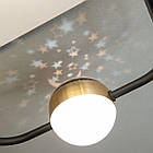 Світлодіодна люстра 50 Вт з пультом д/к та димером колір каркасу білий з чорним D-MX3099-3S WH+BK, фото 3