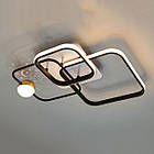 Світлодіодна люстра 50 Вт з пультом д/к та димером колір каркасу білий з чорним D-MX3099-3S WH+BK, фото 4