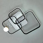 Світлодіодна люстра 50 Вт з пультом д/к та димером колір каркасу білий з чорним D-MX3099-3S WH+BK, фото 5