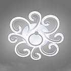 Світлодіодна люстра 90 Вт з підсвічуванням основи та пультом д/к колір каркасу білий D-3563/4+1WH LED 3color, фото 2