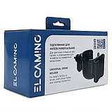 Підсклянник 2 в 1 для дитячого візка з тримачем для телефона El Camino чорний, фото 3