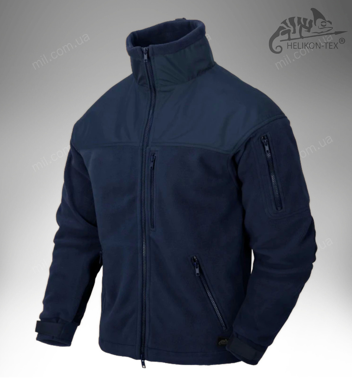 Тактична флісова кофта / військовий флісовий одяг Helikon-Tex Classic Army Fleece (navy blue)
