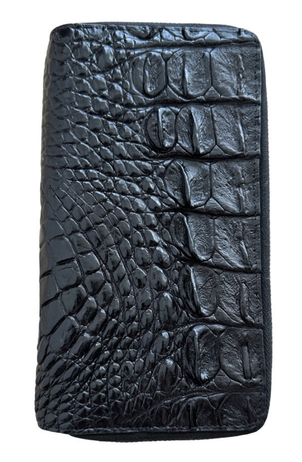 Барсетка клатч чоловічий  із натуральної шкіри крокодила  Ekzotic Leather Чорний (cb 01), фото 1