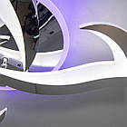 Сучасна світлодіодна люстра 45 Вт з підсвічуванням диммером та пультом колір каркасу хром D-9257/3HR LED 3color, фото 3