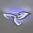 Сучасна світлодіодна люстра 45 Вт з підсвічуванням диммером та пультом колір каркасу хром D-9257/3HR LED 3color, фото 4