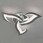 Сучасна світлодіодна люстра 45 Вт з підсвічуванням диммером та пультом колір каркасу хром D-9257/3HR LED 3color, фото 5