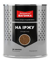 Емаль швидкосохнуча Графітна на іржу "Дніпровська вагонка" (Антична мідь 823) 0,75 л