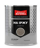 Емаль швидкосохнуча Графітна на іржу "Дніпровська вагонка" (Димчастий 801) 0,75 л