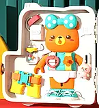 Бізіборд WToys 3 казки 3 пісні звуки підсвічування віршики пальчикові ігри замочки в коробці 34918, фото 6