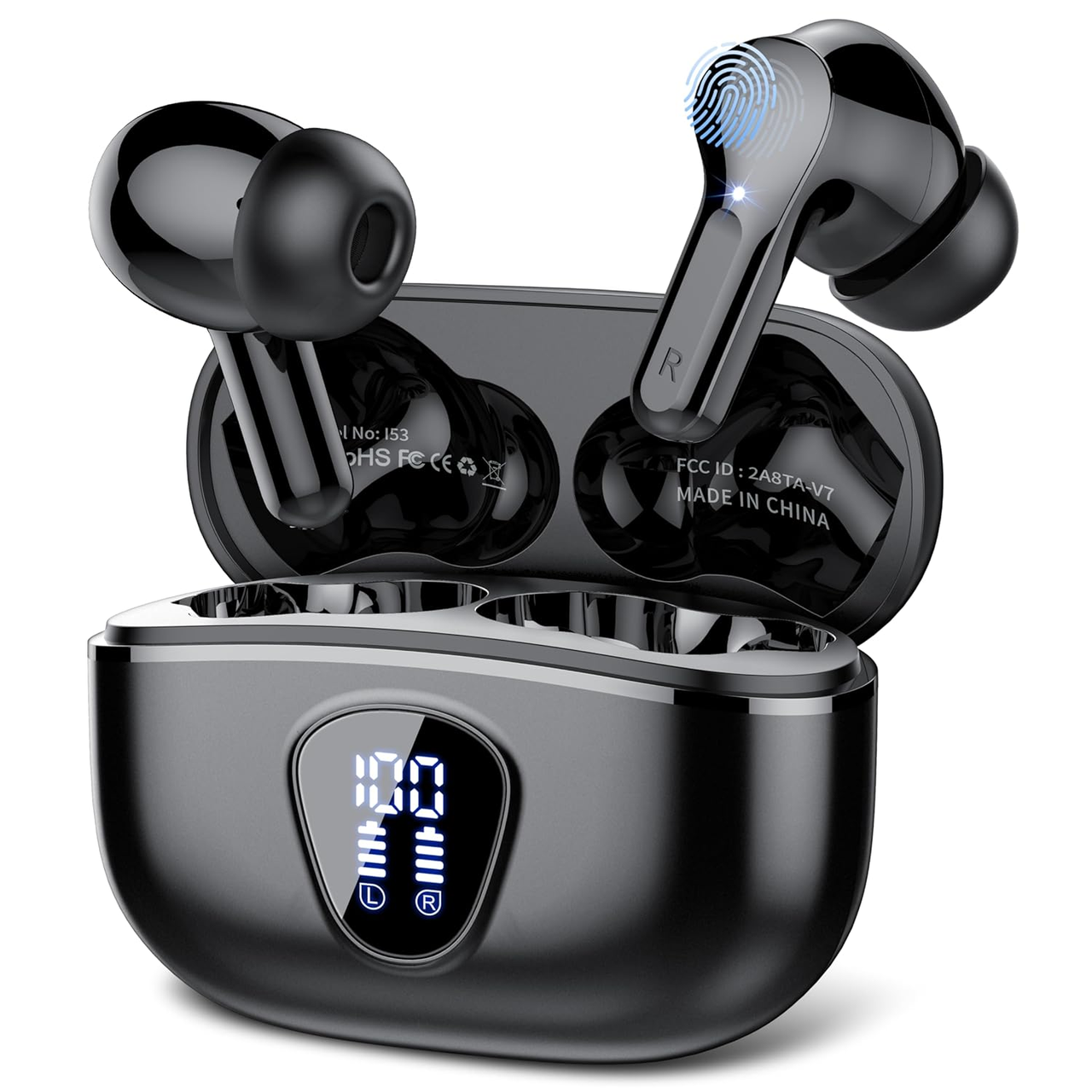 BESNOOW бездротові навушники - Bluetooth 5.3, 40 год роботи, HiFi звук, шумозаглушення, IP7.