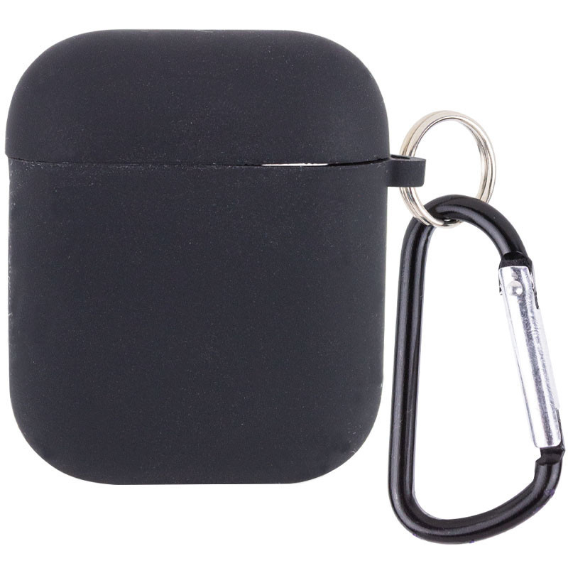 Силіконовий чохол для AirPods 1/2 Black, фото 1