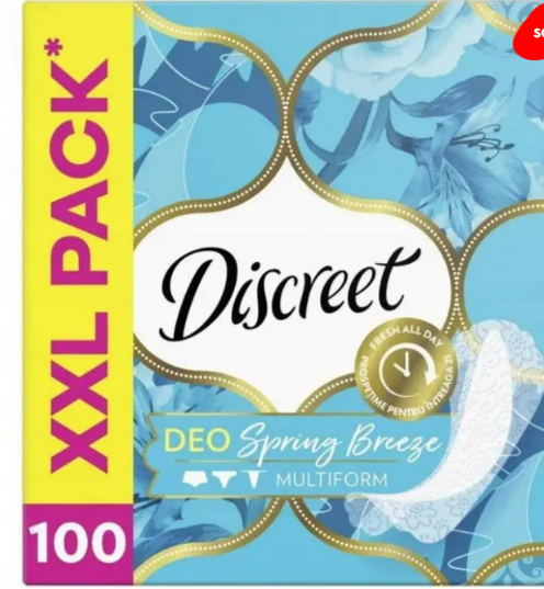 Щоденні прокладки Discreet Deo Spring breeze Multiform, 100 шт, фото 1