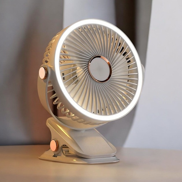 Акумуляторний вентилятор VHG F03 з LED-підсвіткою, фото 1