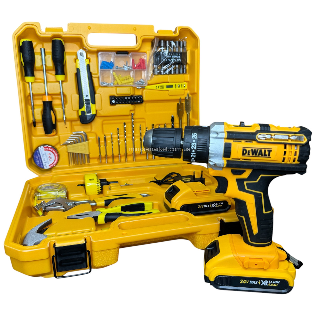 Ударний шуруповерт DeWALT DCD791 (24V, 6AH, 1800об/хв). Акумуляторний шуруповерт Деволт