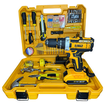 Ударний шуруповерт DeWALT DCD791 (24V, 6AH, 1800об/хв). Акумуляторний шуруповерт Деволт, фото 1