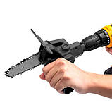 Ланцюгова пила на насадку для дриля або шуруповерта HTM-412 з швидкознімним механізмом, фото 4