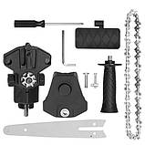 Ланцюгова пила на насадку для дриля або шуруповерта HTM-412 з швидкознімним механізмом, фото 3