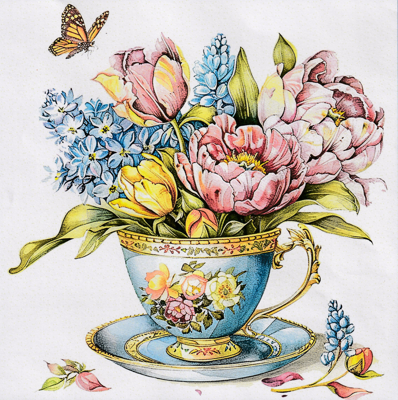 Набір для вишивання за нанесеною на канву схемою "Flower Fairy".AIDA 14CT printed , 32*35 см, фото 1