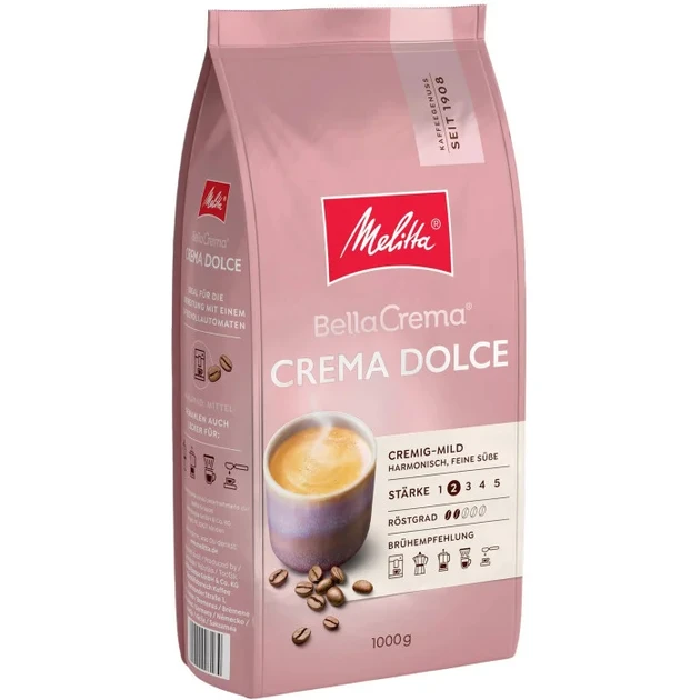 Кава в зернах Melitta BellaCrema Crema Dolce Крема Дольче Кремовий смак 1кг