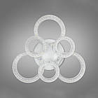 Світлодіодна люстра 110 Вт з підсвічуванням основи та пультом д/к колір каркасу білий D-3314/3+3WH LED, фото 2