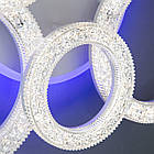 Світлодіодна люстра 110 Вт з підсвічуванням основи та пультом д/к колір каркасу білий D-3314/3+3WH LED, фото 5