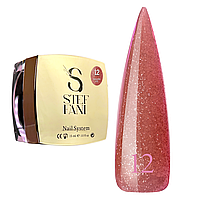 Гель для нігтів Builder Gel Steffani 12 теплий рожево-бежевий із шиммером, 15 мл