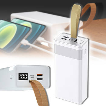 Power Bank-лампа ємністю 30000 mAh з дисплеєм та ремінцем Remax 22,5W Білий