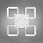 Світлодіодна люстра 85 Вт з підсвічуванням основи та пультом д/к колір каркасу білий D-S9171/4+1WH LED 3color, фото 2