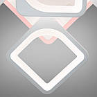 Світлодіодна люстра 85 Вт з підсвічуванням основи та пультом д/к колір каркасу білий D-S9171/4+1WH LED 3color, фото 3