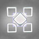 Світлодіодна люстра 85 Вт з підсвічуванням основи та пультом д/к колір каркасу білий D-S9171/4+1WH LED 3color, фото 4