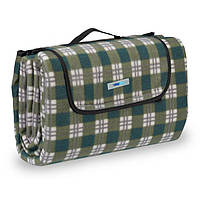 Ковдра для пікніка темно-зелена в клітинку
