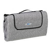 Сірий флісовий плед для пікніка