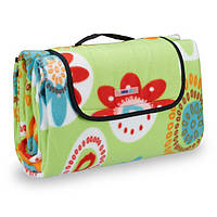 Ковдра для пікніка Квіти зелена