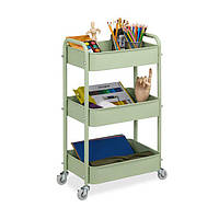 Візок з 3 рівнями Зелений и Сірий