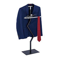 Чоловіча підставка для камердинера в чорно-сріблястому кольорі