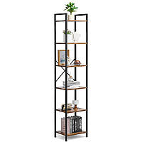 Rustic Bookcase Standregal Storage Retail Metal 6 Шари 30x40x187см